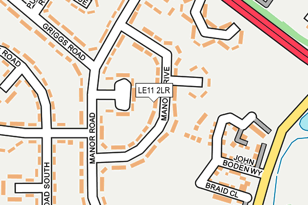 LE11 2LR map - OS OpenMap – Local (Ordnance Survey)