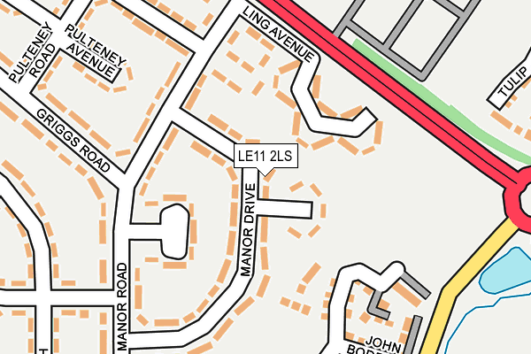 LE11 2LS map - OS OpenMap – Local (Ordnance Survey)