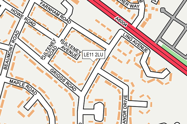 LE11 2LU map - OS OpenMap – Local (Ordnance Survey)