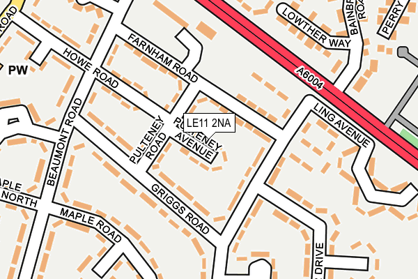 LE11 2NA map - OS OpenMap – Local (Ordnance Survey)