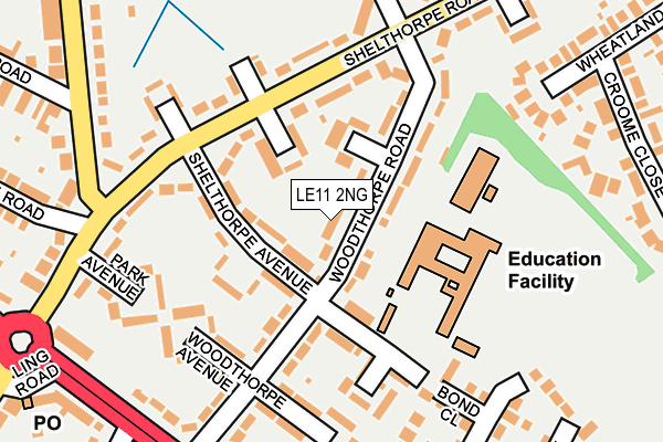 LE11 2NG map - OS OpenMap – Local (Ordnance Survey)