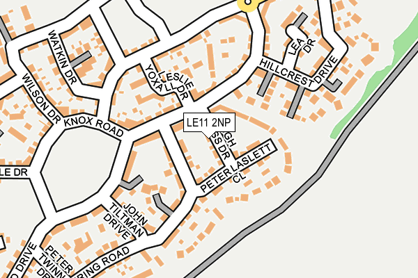 LE11 2NP map - OS OpenMap – Local (Ordnance Survey)