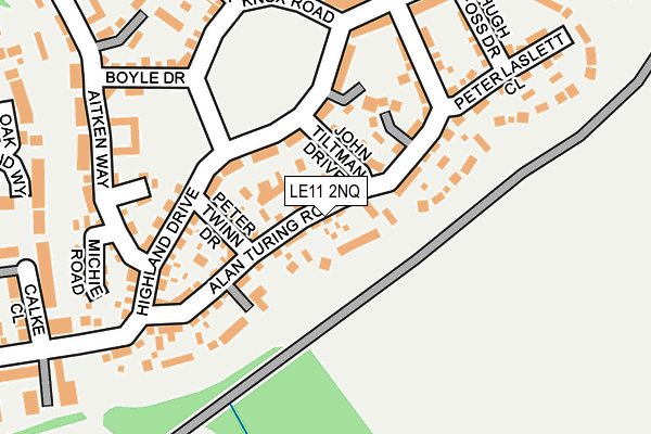 LE11 2NQ map - OS OpenMap – Local (Ordnance Survey)