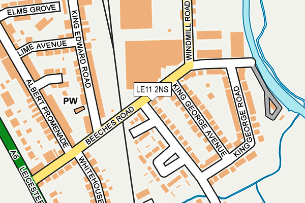 LE11 2NS map - OS OpenMap – Local (Ordnance Survey)