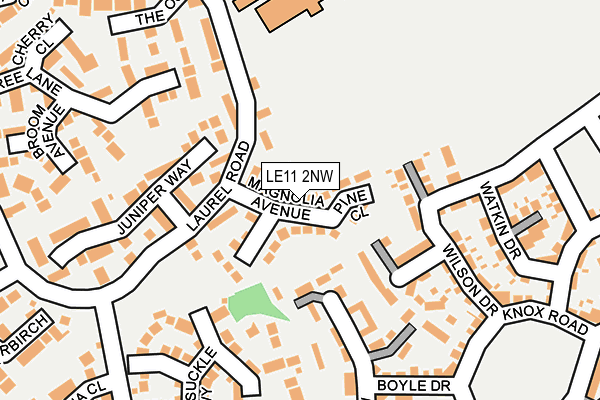 LE11 2NW map - OS OpenMap – Local (Ordnance Survey)