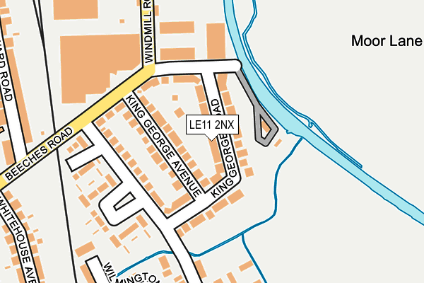 LE11 2NX map - OS OpenMap – Local (Ordnance Survey)