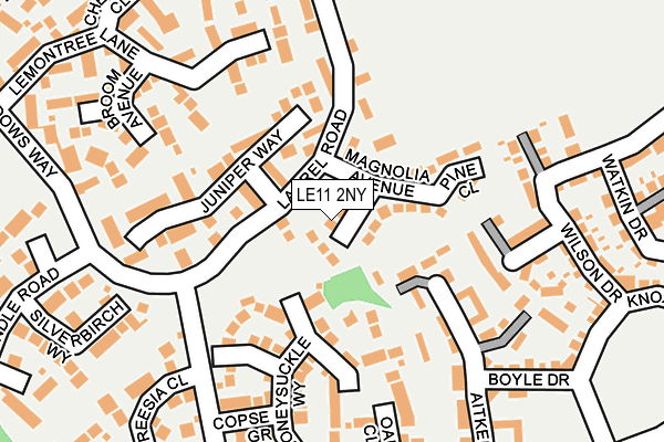 LE11 2NY map - OS OpenMap – Local (Ordnance Survey)