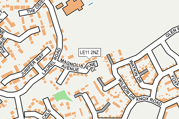 LE11 2NZ map - OS OpenMap – Local (Ordnance Survey)