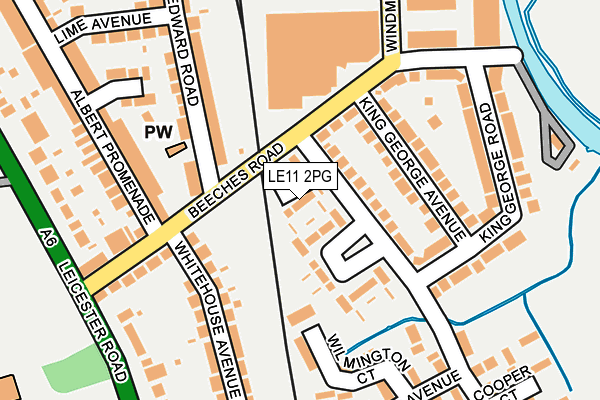 LE11 2PG map - OS OpenMap – Local (Ordnance Survey)