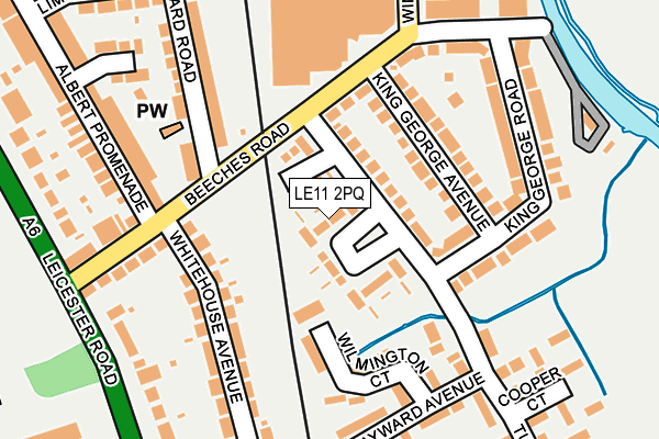 LE11 2PQ map - OS OpenMap – Local (Ordnance Survey)