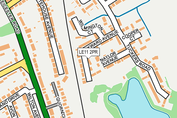 LE11 2PR map - OS OpenMap – Local (Ordnance Survey)