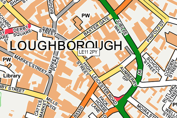 Map of LOUGHBOROUGH FOODS LTD at local scale