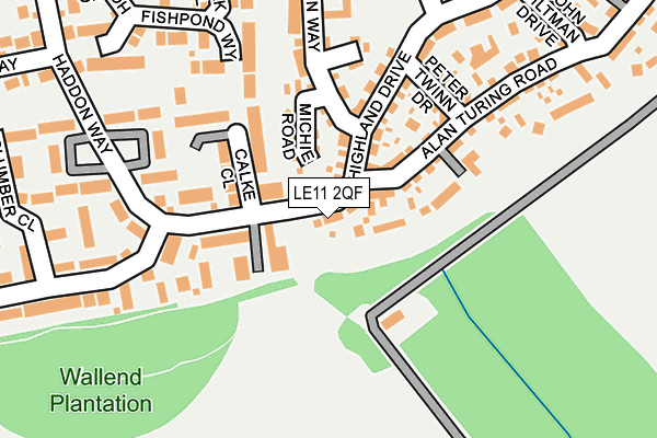 LE11 2QF map - OS OpenMap – Local (Ordnance Survey)