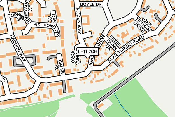 LE11 2QH map - OS OpenMap – Local (Ordnance Survey)