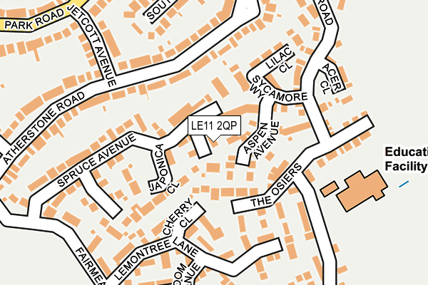 LE11 2QP map - OS OpenMap – Local (Ordnance Survey)