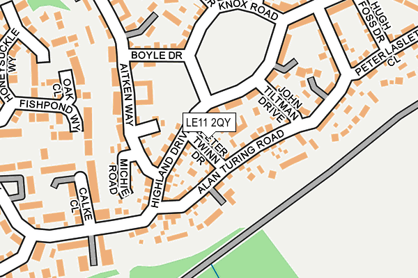 LE11 2QY map - OS OpenMap – Local (Ordnance Survey)