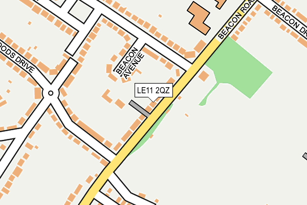 LE11 2QZ map - OS OpenMap – Local (Ordnance Survey)