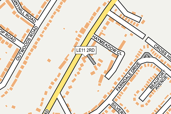 LE11 2RD map - OS OpenMap – Local (Ordnance Survey)
