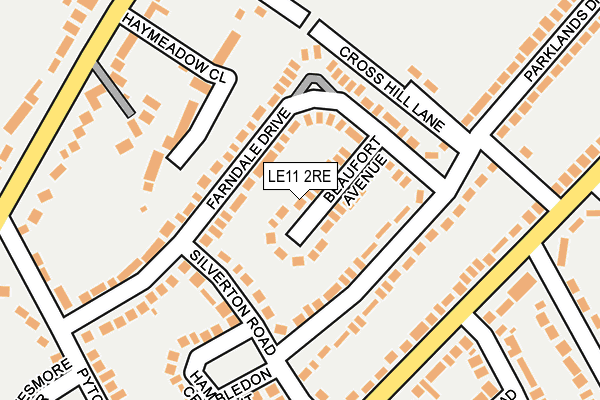 LE11 2RE map - OS OpenMap – Local (Ordnance Survey)