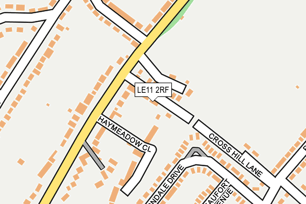 LE11 2RF map - OS OpenMap – Local (Ordnance Survey)