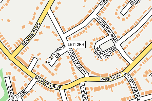 LE11 2RH map - OS OpenMap – Local (Ordnance Survey)