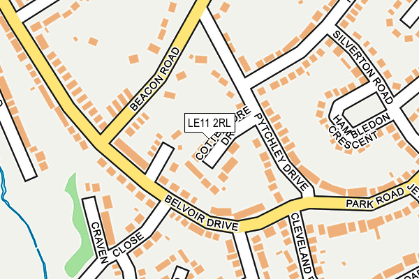 LE11 2RL map - OS OpenMap – Local (Ordnance Survey)
