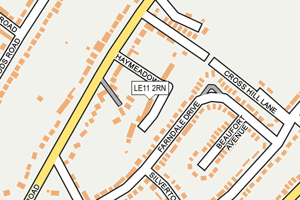 LE11 2RN map - OS OpenMap – Local (Ordnance Survey)