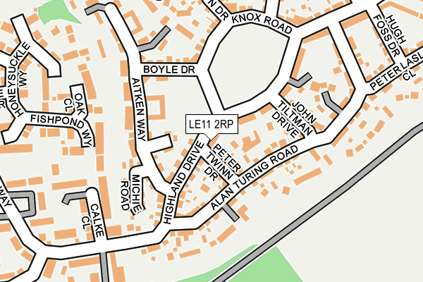 LE11 2RP map - OS OpenMap – Local (Ordnance Survey)