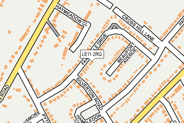 LE11 2RQ map - OS OpenMap – Local (Ordnance Survey)