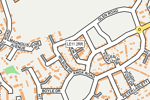 LE11 2RR map - OS OpenMap – Local (Ordnance Survey)