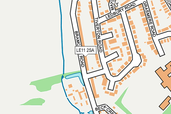 LE11 2SA map - OS OpenMap – Local (Ordnance Survey)