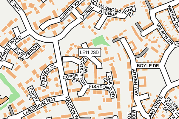 LE11 2SD map - OS OpenMap – Local (Ordnance Survey)