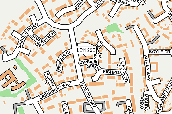 LE11 2SE map - OS OpenMap – Local (Ordnance Survey)