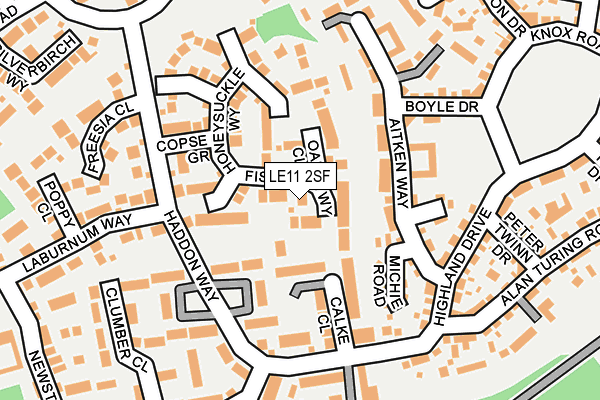 LE11 2SF map - OS OpenMap – Local (Ordnance Survey)