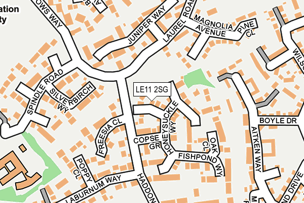 LE11 2SG map - OS OpenMap – Local (Ordnance Survey)