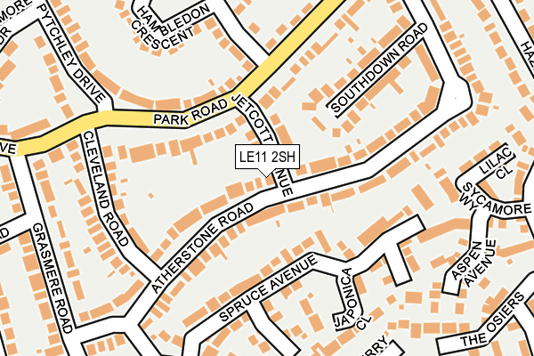 LE11 2SH map - OS OpenMap – Local (Ordnance Survey)