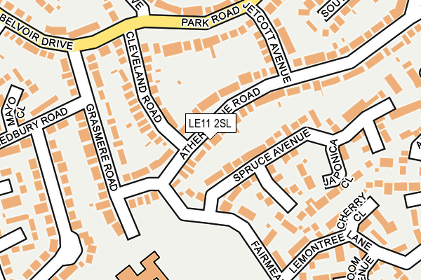 LE11 2SL map - OS OpenMap – Local (Ordnance Survey)