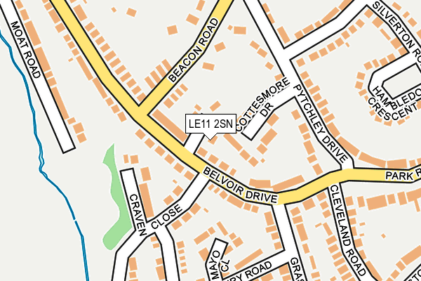 LE11 2SN map - OS OpenMap – Local (Ordnance Survey)