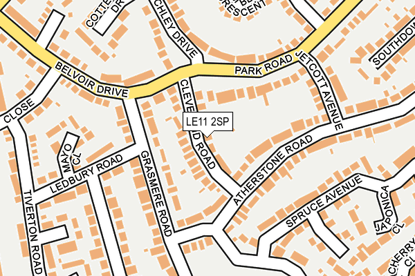 LE11 2SP map - OS OpenMap – Local (Ordnance Survey)