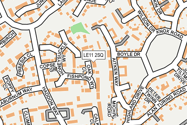 LE11 2SQ map - OS OpenMap – Local (Ordnance Survey)