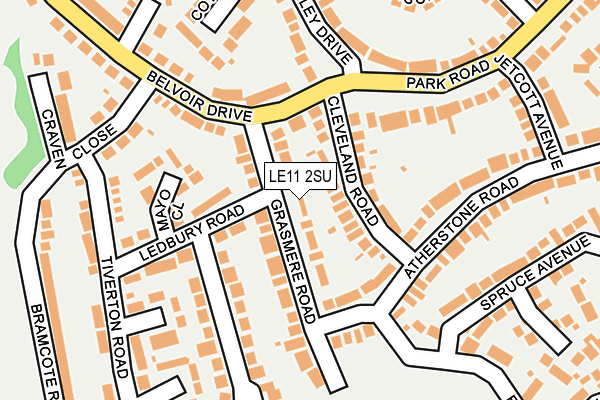 LE11 2SU map - OS OpenMap – Local (Ordnance Survey)