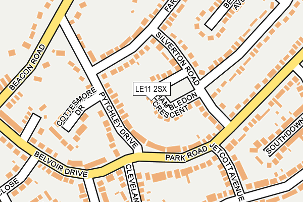 LE11 2SX map - OS OpenMap – Local (Ordnance Survey)