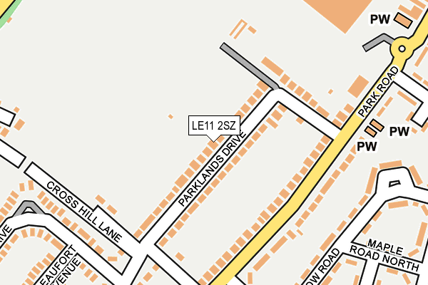 LE11 2SZ map - OS OpenMap – Local (Ordnance Survey)