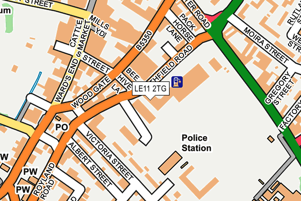 LE11 2TG map - OS OpenMap – Local (Ordnance Survey)
