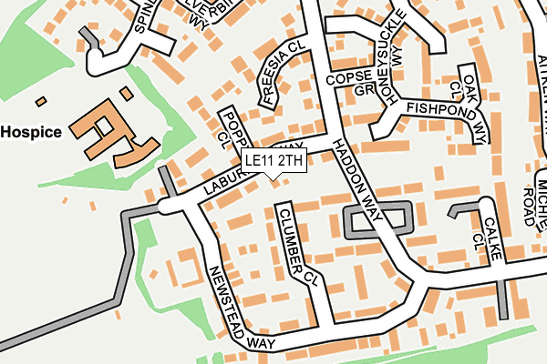 LE11 2TH map - OS OpenMap – Local (Ordnance Survey)