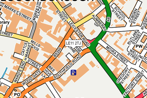 LE11 2TJ map - OS OpenMap – Local (Ordnance Survey)