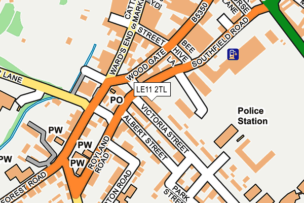 LE11 2TL map - OS OpenMap – Local (Ordnance Survey)