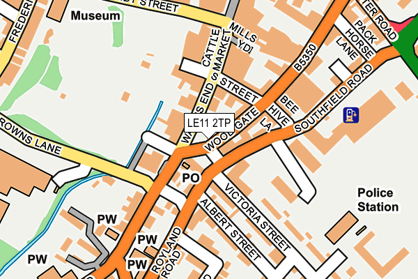 LE11 2TP map - OS OpenMap – Local (Ordnance Survey)