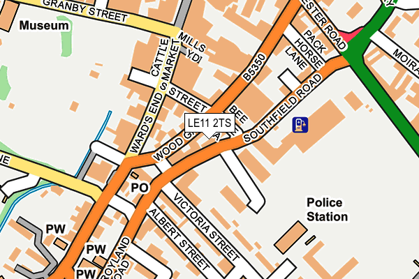 LE11 2TS map - OS OpenMap – Local (Ordnance Survey)