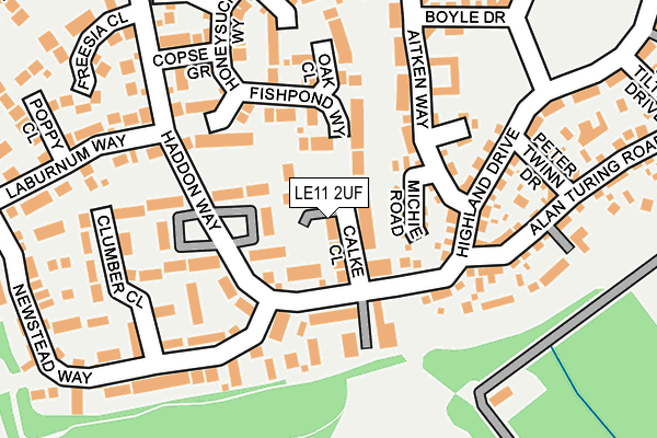 LE11 2UF map - OS OpenMap – Local (Ordnance Survey)